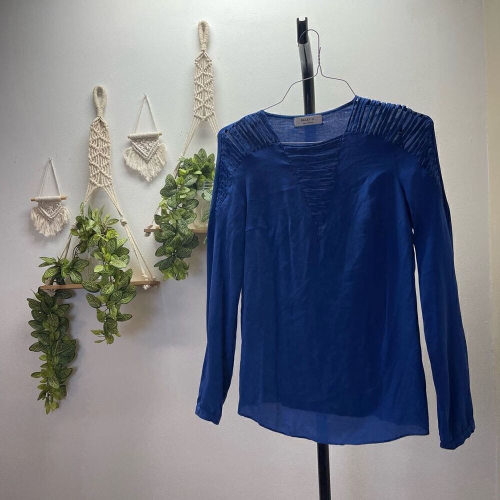 Bailey 44 Blouse Royal Blue Office Casual